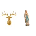 thumbnail image 1 of Estatua de cabeza de ciervo,Decoración de pared con cabeza de ciervo,animales,adorno para el hogar,Esculturas de alce de pared con cabeza de ciervo de resina para oficina,Estatua de, 1 of 9