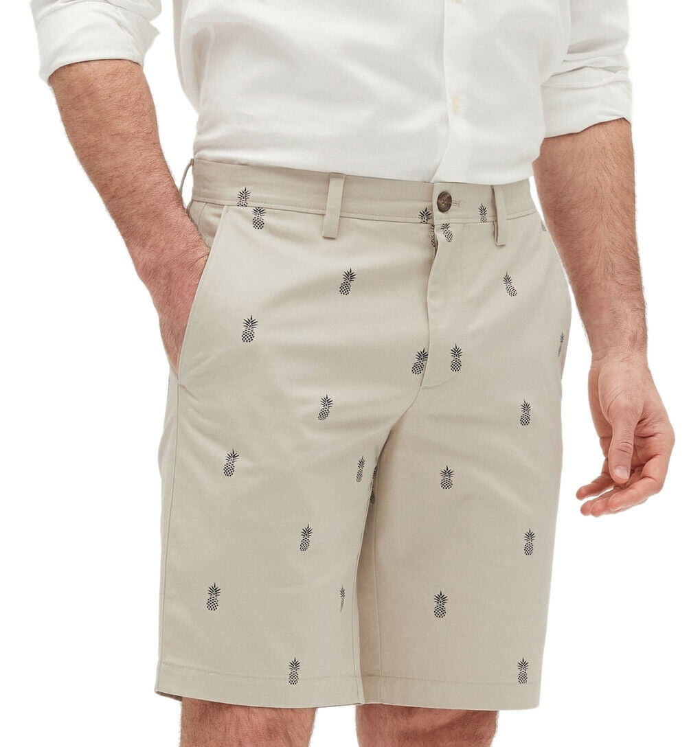 New Banana Republic Mens Beige Pineapple Aiden Slim Fit 10" Chino