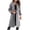 *Gray, variant on ClodeEU Women's Notched Lapel Button Long Wool Blend Coat,Casual Mid Maxi Warm Winter Overcoat ,Women's Plus L