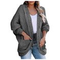 thumbnail image 2 of Women's Knit Cardigans Loose Slouchy Oversized Wrap Chunky Pocket Sweaters Coat, 2 of 9