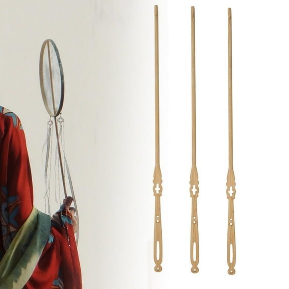 Segolike Round Fan DIY Wooden Handmade Ancient Style Widely Use Semi Finished DIY Classical Fan Round Fan Handle Fan Bone Frame Chinese Fan Handle