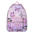 thumbnail image 1 of Floral Butterfly Pattern Canvas Bookbag – Large Capacity Travel Backpack with Durable Oxford Material and Anti-theft Features for Female Professionals, Students, and Outdoor Enthusiasts, 1 of 5