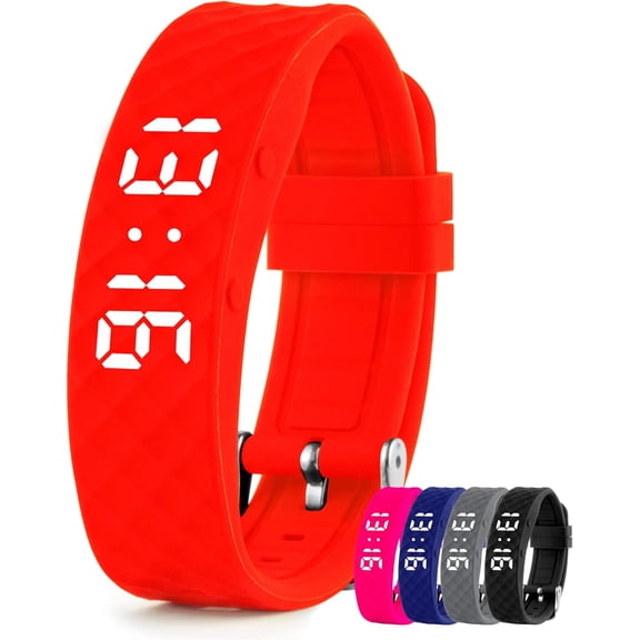 Vibrating Alarm Wristband - Silent Alarm Watch for Adults and Kids - with up to 10 Personal or Pill Reminders per Day​