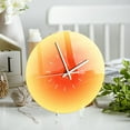 thumbnail image 2 of WASHWEPE Wall Decor Clock Orange Wall Clock Decorative Bedroom 1Set, 2 of 8