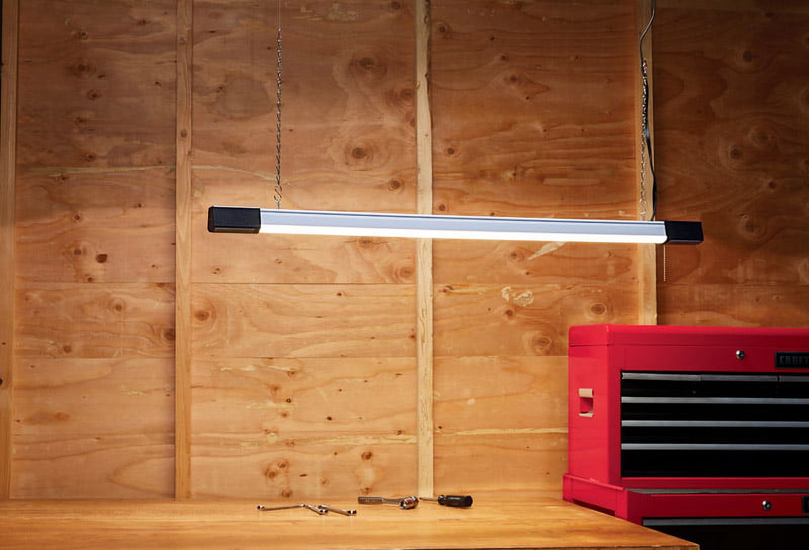 Metalux 43 in. 31 watt LED Shop Light w/ Bluetooth Speakers