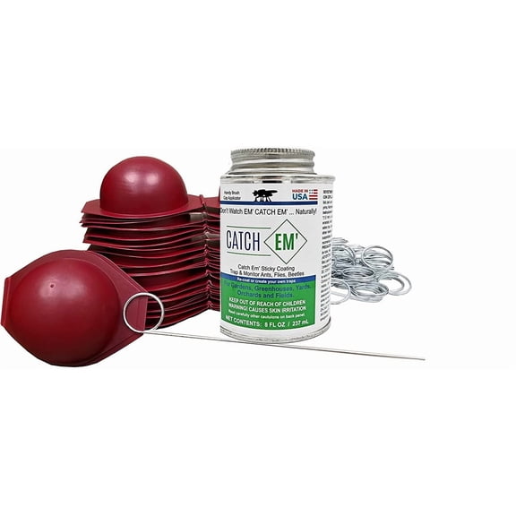 Bug Ball (12 Pack) Apple Maggot Trap Starter Kit - with NO Pesticides, Made in USA