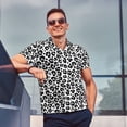 thumbnail image 4 of Polo Shirts for Men, black grey Leopard print fashion Breathable Casual Mens Polo Shirts Short Sleeve Button Down Classic Mens Golf Polo Shirts, 4 of 7