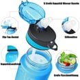 thumbnail image 2 of Botella con pajita 1L, botella de agua con marcas de tiempo, botella de agua sin BPA, 1 clic de apertura en botella de agua, botella de deporte, botella de bicicleta, 2 of 5