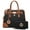 1 Simple Color-Black, variant on Dasein Women Structured Handbags Top Handle Satchel Purse Shoulder Bag Briefcase Hobo Bag Set 2pcs