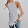 thumbnail image 4 of Lovskoo Tank Tops for Women Casual Solid Color Tank Tops High Neck Sleeveless Halter Tops for Women Gray, 4 of 5