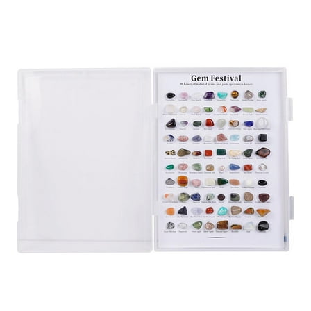 JWQFBC 80Pcs Gem Collection Rock Collection Natural Science Education Kits Science Gift