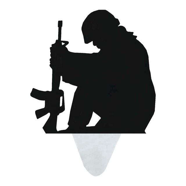 TechWave Garden Kneeling Soldier Decoration Easy To Install Wrought Garden Decoration Does Not Fade Kneeling Soldier As A Housewarming Garden Ground Covering Address Sign Light Yard Flag Holder Heavy