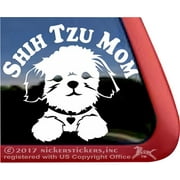 Shih Tzu Mom | Puppy Face Vinyl Adhesive Dog Window Decal