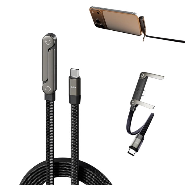 Cable CBDYWVR 2 en 1 con soporte, USB Tipo-C 240W, 1,5 m