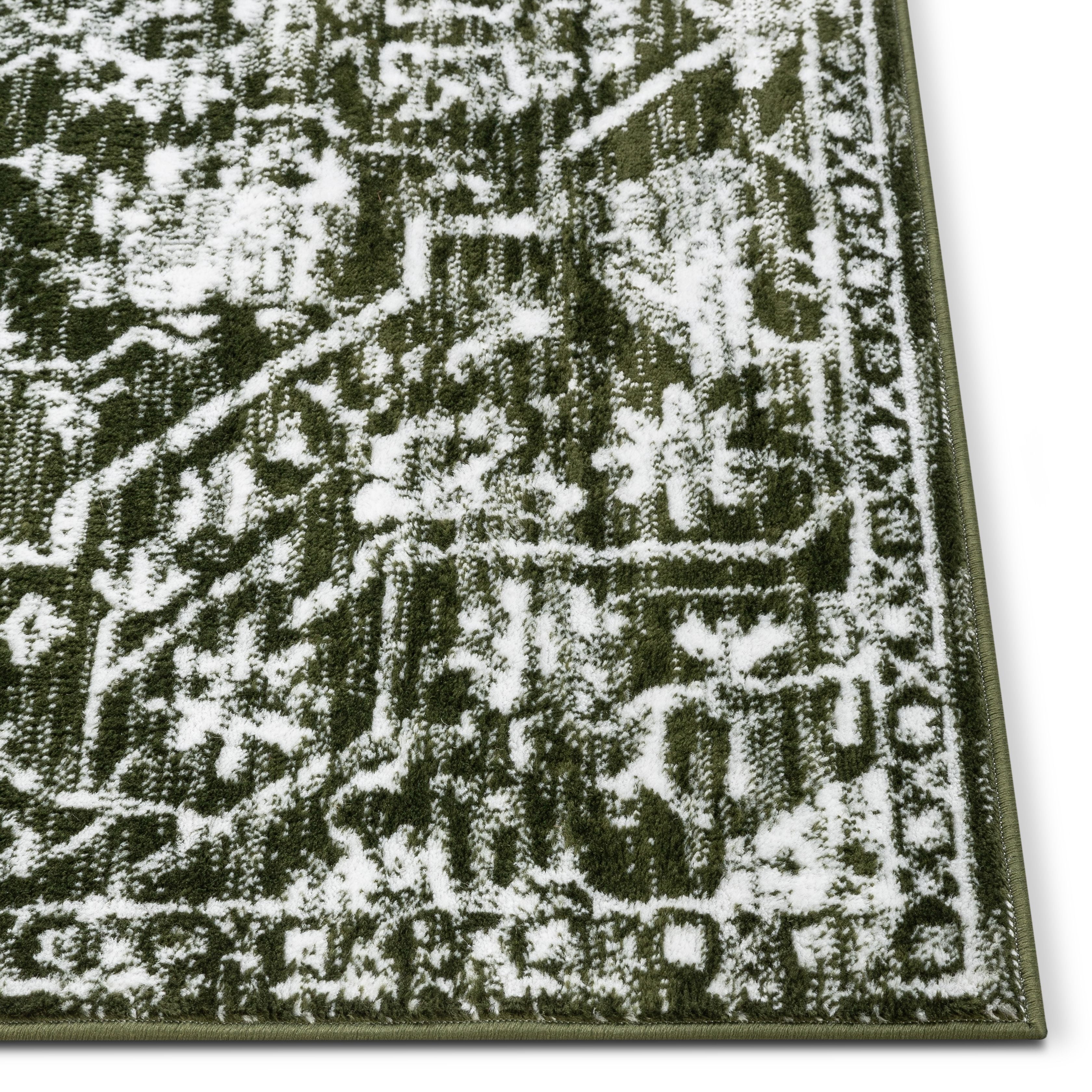 Well Woven Della Green Vintage Medallion Pattern 3x10 (2'7" x 9'10") Runner Rug