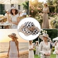 thumbnail image 5 of Vjnyvs Europe Style Sun Hat Women Organza Polka Dots Hat Wide Brim Floral Hat Elegant Spring Cap UV Protection Caps for Travel, 5 of 7