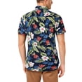 thumbnail image 2 of Ma Croix Mens Lightweight Hawaiian Tropical Print Button Down Shirt, 2 of 7