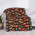thumbnail image 3 of Yiaed Construction Truck Print Blanket Throw Blanket Soft Cozy Flannel Blanket for Home Bed Sofa Couch Chair-80"x60", 3 of 6