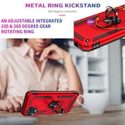 Samsung Galaxy A12 Case, [Not fit for Samsung Galaxy A10/ Galaxy A11], STARSHOP Drop Protection Ring Kickstand Cover- Red