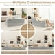 thumbnail image 4 of Costway Sofá Cama Convertible y Plegable 4 en 1 con Espuma de Alta Densidad Funda Desmontable y Lavable Gris, 4 of 10