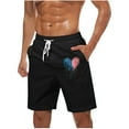 thumbnail image 2 of Vetsdori Mens Big and Tall Swim Trunks Board Shorts July 4th Swimwear Independence Day Summer,Pockets Vacation Elastic Waist Holiday Shorts for Men Drawstring, 2 of 5