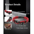 thumbnail image 6 of Double Skull Bracelets for Men, 316L Stainless Steel Cuff Punk Bracelets, Skeleton Row Genuine Leather Bracelet Gothic Jewelry, 6 of 6