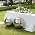 thumbnail image 5 of BalsaCircle 20" Silver Stainless Steel Globe Gazing Reflective Mirror Ball Wedding Party Decorations Supplies, 5 of 8