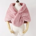 thumbnail image 4 of Funicet Womens Shawls and Wraps Winter,Womens Winter Solid Color Short Imitation Cloak Shawl, 4 of 4