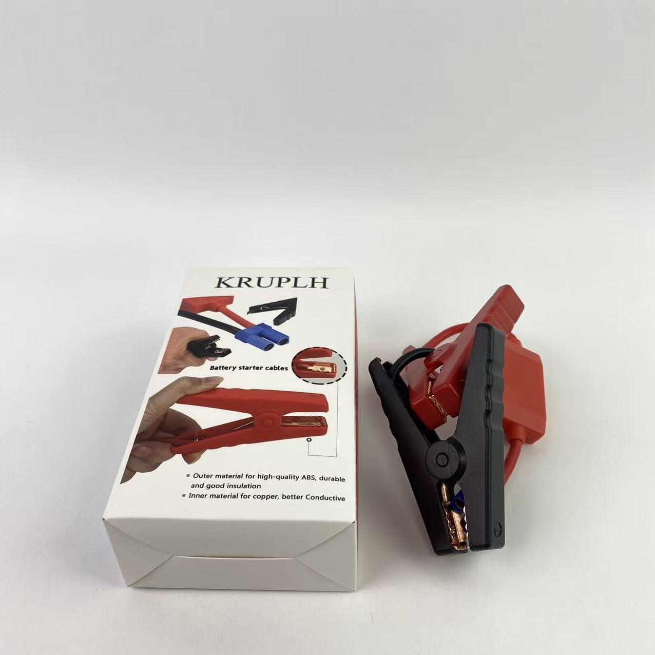 KRUPLH Battery starter cables,Jump Starter Cable with Battery Clamps for 12V Emergency Portable 10AWG Car Jump Start Battery Booster Cable Replacement Alligator Clips-Booster Jumper Cables