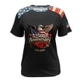 thumbnail image 6 of vigerkar 250th Anniversary USA Shirt Women American Flag T Shirt 4th of July Patriotic Tees America 250 Years Tops (Wine, 3XL), 6 of 6