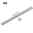 thumbnail image 2 of Unique Bargains 15Pack M8 x 200mm Fully Threaded Rod w 15Pack Hex Nuts, 1.25mm Pitch 304 Stainless Steel Right Hand Threaded Rod, 2 of 4