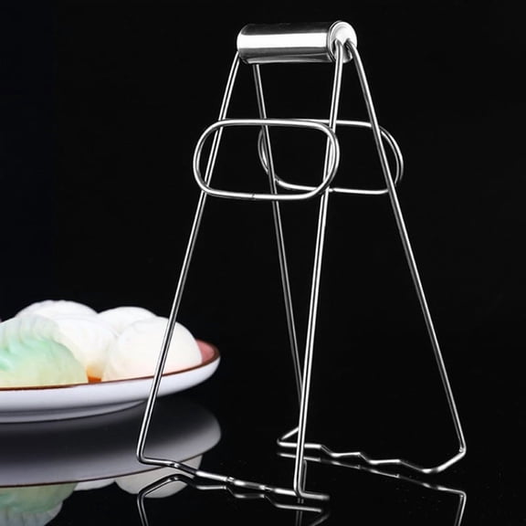 Stainless Steel Foldable Hot Dish Clamp Anti-Scald Bowl Clip Plate Pot Gripper Kitchen Utensil Holder Kitchen Tool