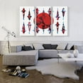 thumbnail image 2 of ARTCANVAS Red Orange Koi Carp Fish Japan Flag Canvas Art Print - Size: 60" x 40" (1.50" Deep) (3-Piece), 2 of 9