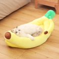 thumbnail image 1 of Pet Dog Cat Cushion Bed Boat Shape Detachable Washable Winter Plush Nest Mat, 1 of 8