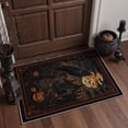 thumbnail image 4 of GENIMO 2'x7' Halloween Runner Rug, Washable Non Slip Soft Gothic Raven Indoor Outdoor Hallway Runner for Porch Patio Kitchen Entryway, Charred Amber, 4 of 6