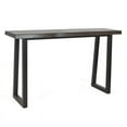 thumbnail image 2 of Steve Silver Industrial Narrow Counter Height 60 inch width Pub Table, Cherry Brown, 2 of 9