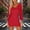 A31 Red, variant on Elegant Bodycon Dress for Women Mini V Neck Long Sleeve Summer Dress Solid Split Sleeve Party Club Cocktail