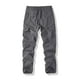 thumbnail image 4 of Pantalones largos para hombre, de color liso, informales, con bolsillos, para trabajo, para actividades al aire libre, rectos, de poliéster., 4 of 7