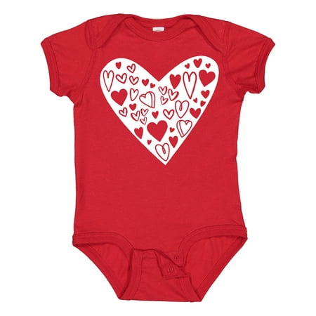 

Inktastic White Heart with Heart Cutouts Gift Baby Boy or Baby Girl Bodysuit