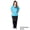 Water Blue, variant on -Super Soft Medical Scrub Top Premium Womans Junior Fit 3 Pocket Mock Wrap Top