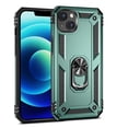 thumbnail image 3 of Compatible with iPhone 13 Case,with 360 Ring Holder Kickstand Card case, Armor Military Grade Protection Hybrid Silicone TPU PC Rugged Case, Magnetic with Car Mount Phone Cover,Darkgreen, 3 of 8