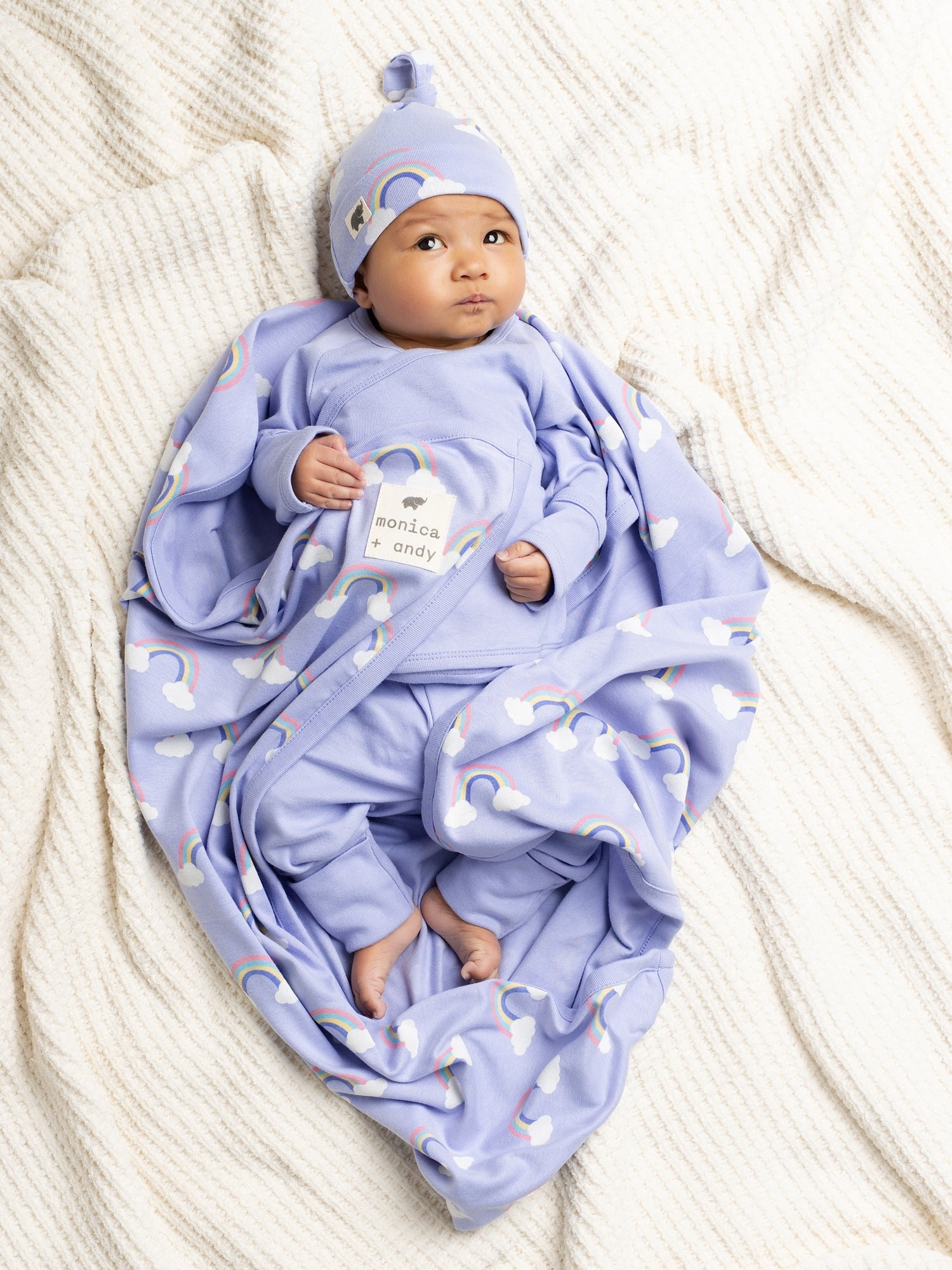 Monica + Andy Organic Cotton 5-Piece Gift Box Set, Sizes Newborn - 3-6 months