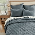 thumbnail image 2 of Levtex Home - 100% French Flax Linen Front/100% Cotton Back - King Quilted Sham - French Flax Washed Linen - Denim Blue - Sham Size (36 x 20in.), 2 of 3
