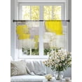 thumbnail image 4 of Yellow Grey Abstract Sheer Curtains 45 Inches Long 2 Panels Modern Graffiti Light Filtering Semi Sheer Window Curtains Drapes for Bedroom Living Room 52"x45", 4 of 7