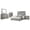 Gray High Gloss - 5-Piece, variant on Ives 4-piece Queen Bedroom Set Grey High Gloss