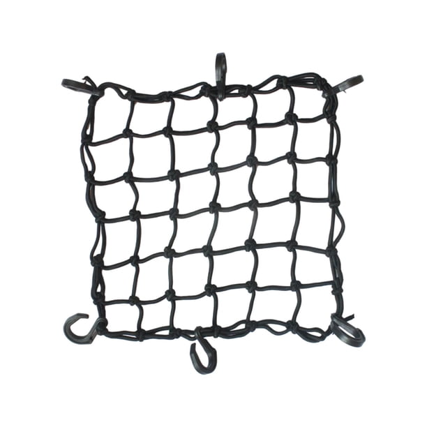 Red de carga para motocicletas de 30 x 30 cm, malla universal para almacenamiento de bicicletas y ATV. Negro