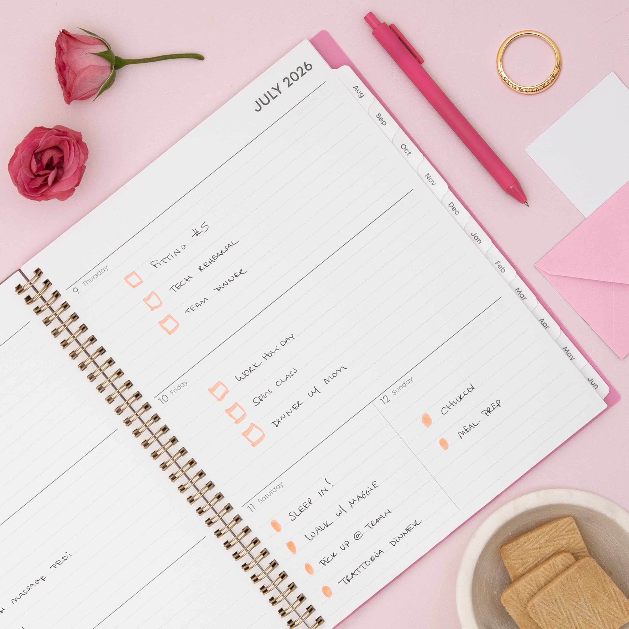 Blue Sky 2026-2027 Weekly and Monthly Planner, 8.5" x 11", Roosevelt Pink photo 5