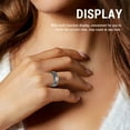 thumbnail image 4 of Display Smart Ring with APP Display Screen Multiple Sports Modes IP68 Water Resistant Stainless Steel 18mAh Smart Fitness Ring for Cycling Running, 4 of 7