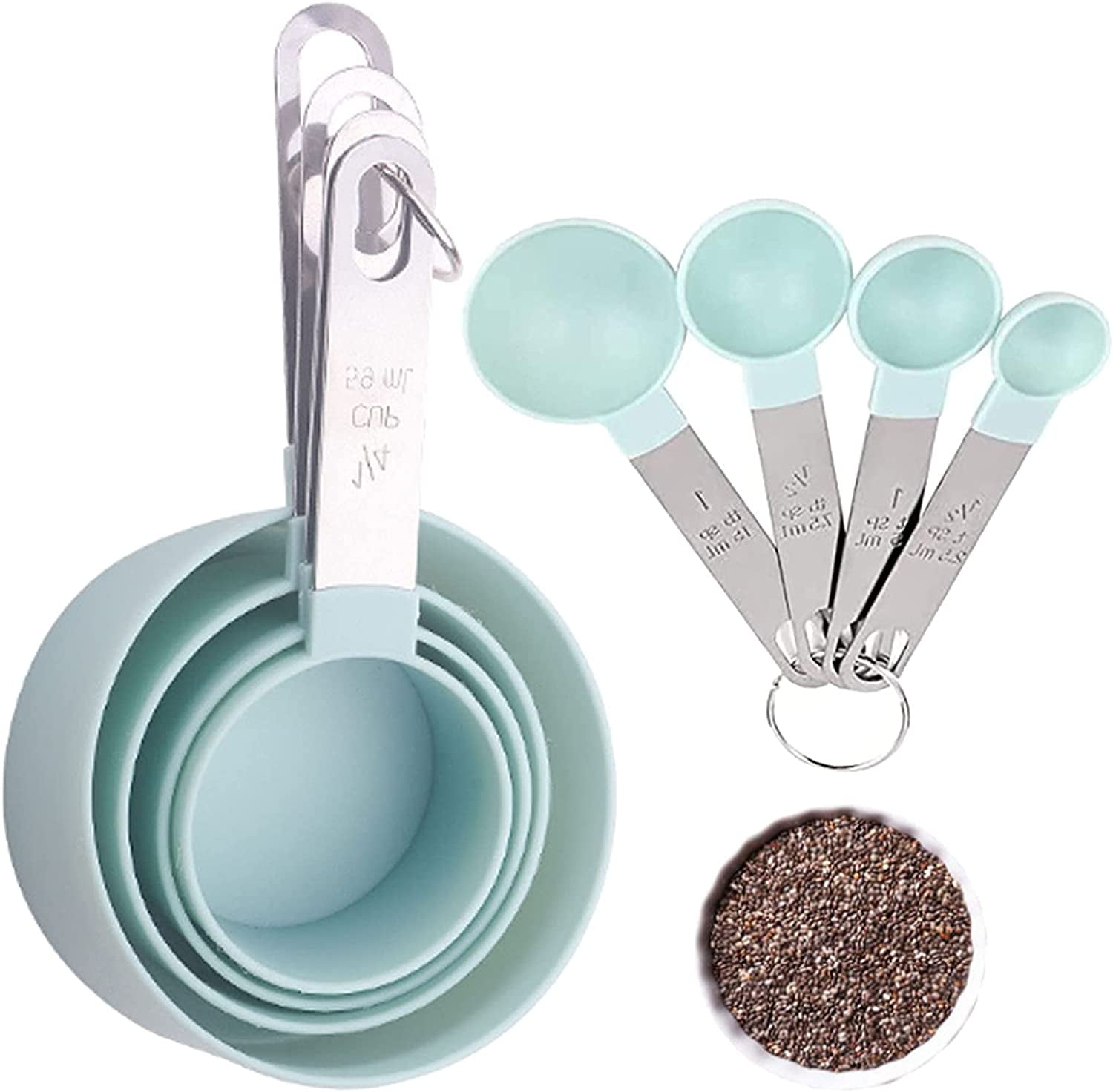 Measuring Spoons Set 8 Piece Kitchen Baking Cooking Tools Set Baking