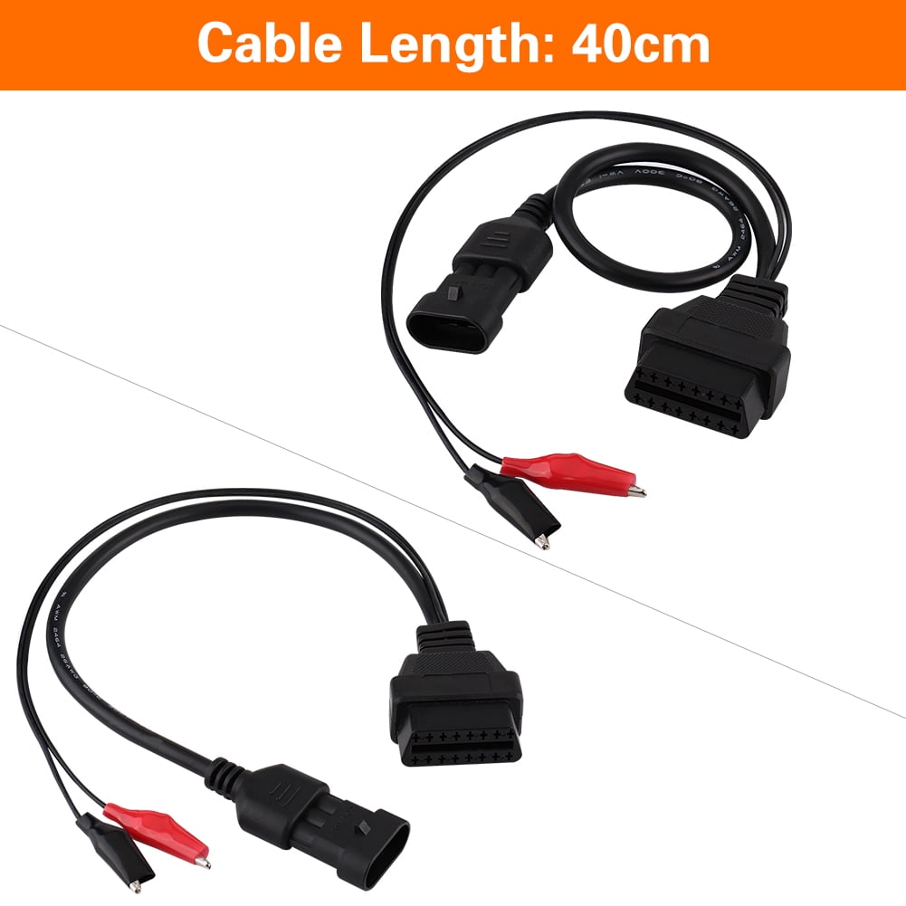 For Fiat Alfa Lancia 3 Pin to 16 Pin OBD2 Adapter Connector Diagnostic Cable US